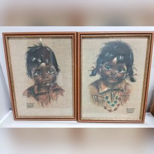 Framed 1970s Vintage Audrey Young Oppel Framed Art Prints